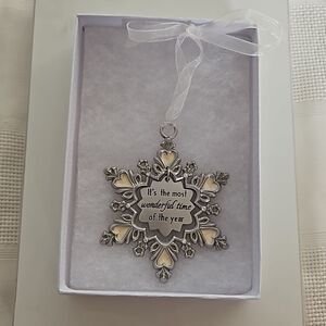 Ganz Christmas Tree Hanging Ornament "It's The Most Wonderful Time Of The Year"